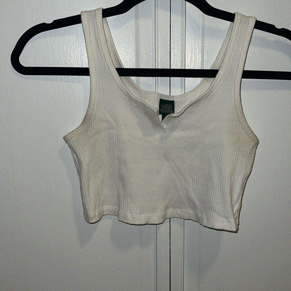 White crop top